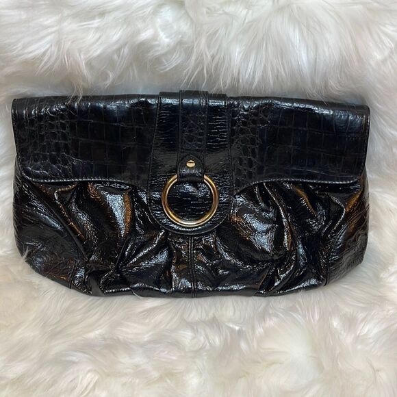 Express Large Black Clutch - Picture 1 of 7